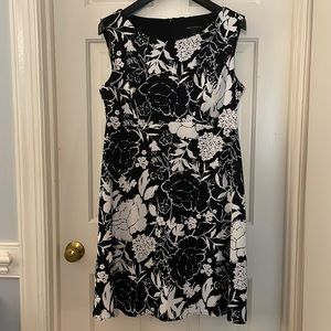 Connected Apparel navy white dress 16 EUC